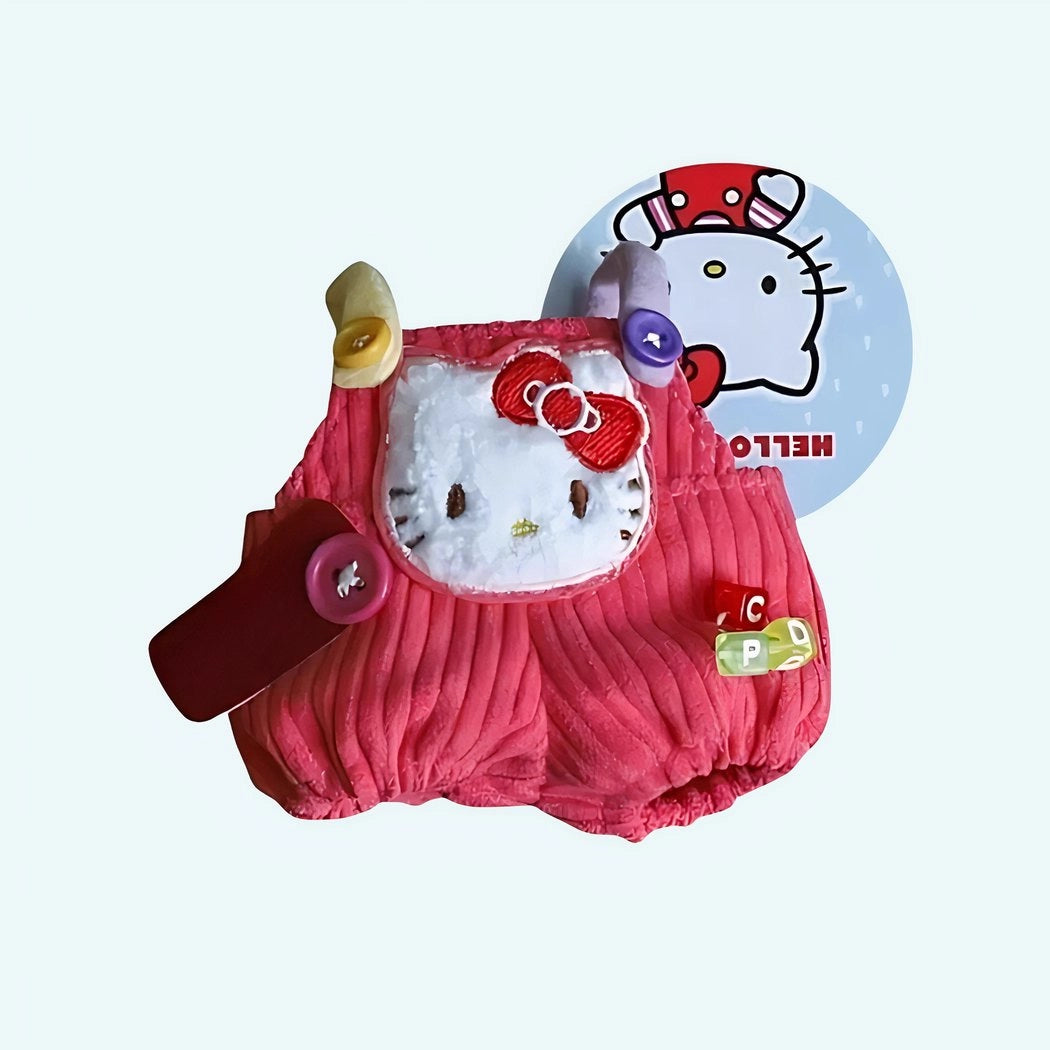 Salopette kawaii peluche type Labubu mignonne