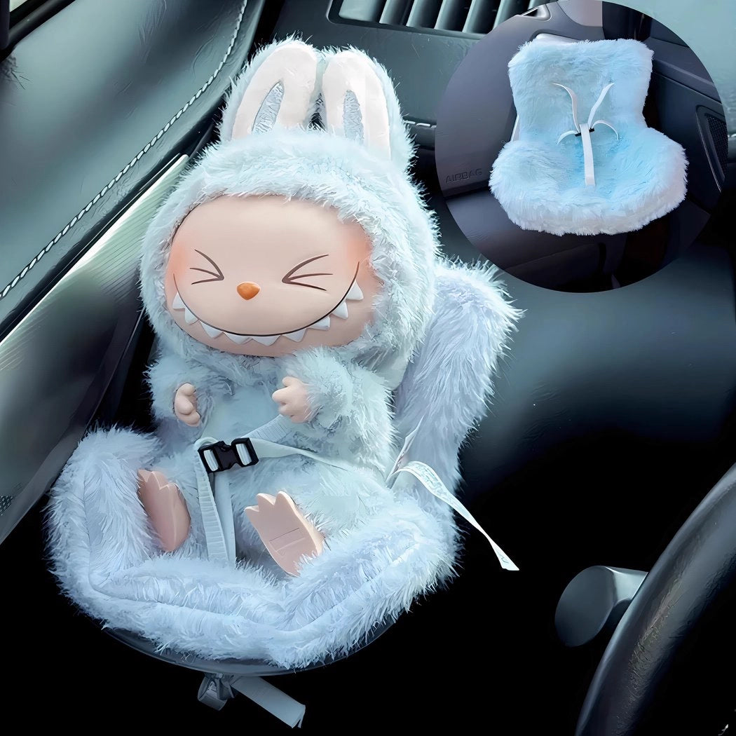 Siège auto harnais peluche style Labubu