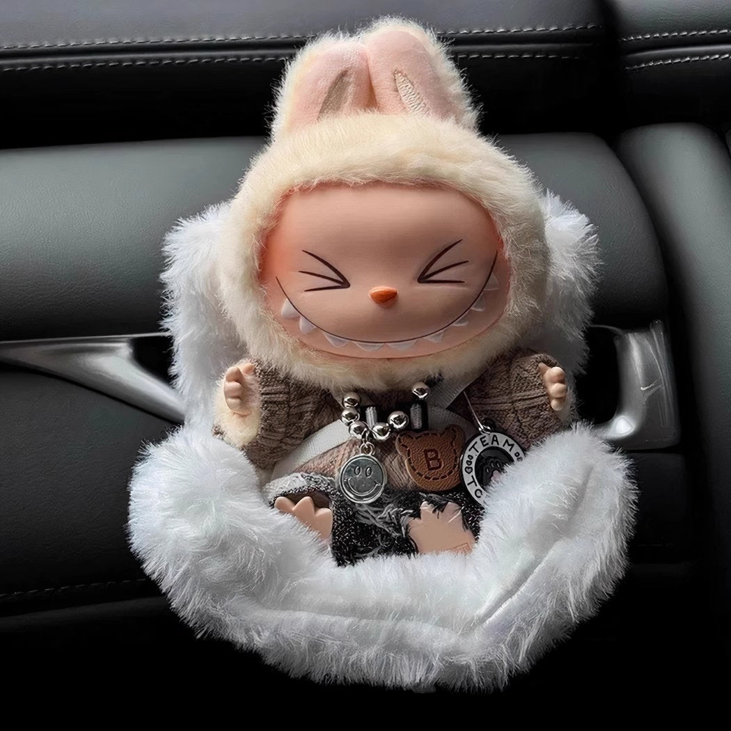 Siège auto harnais peluche style Labubu